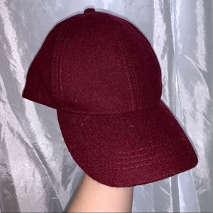 Burgundy fabric cap